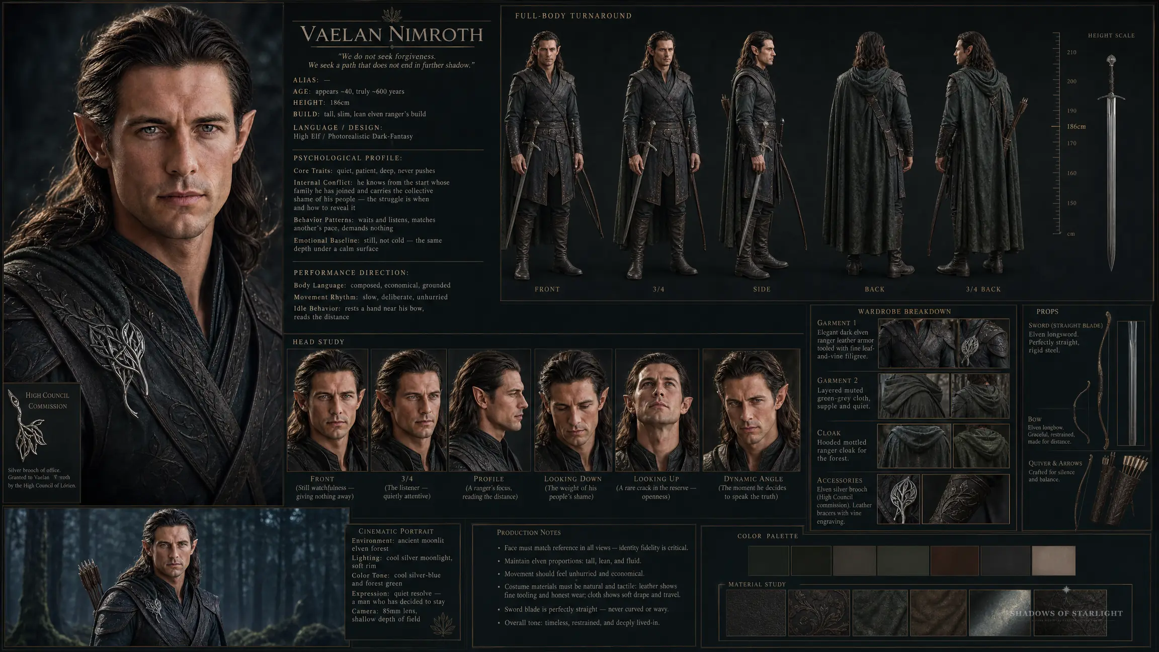 Design-Sheet von Vaelan Nimroth