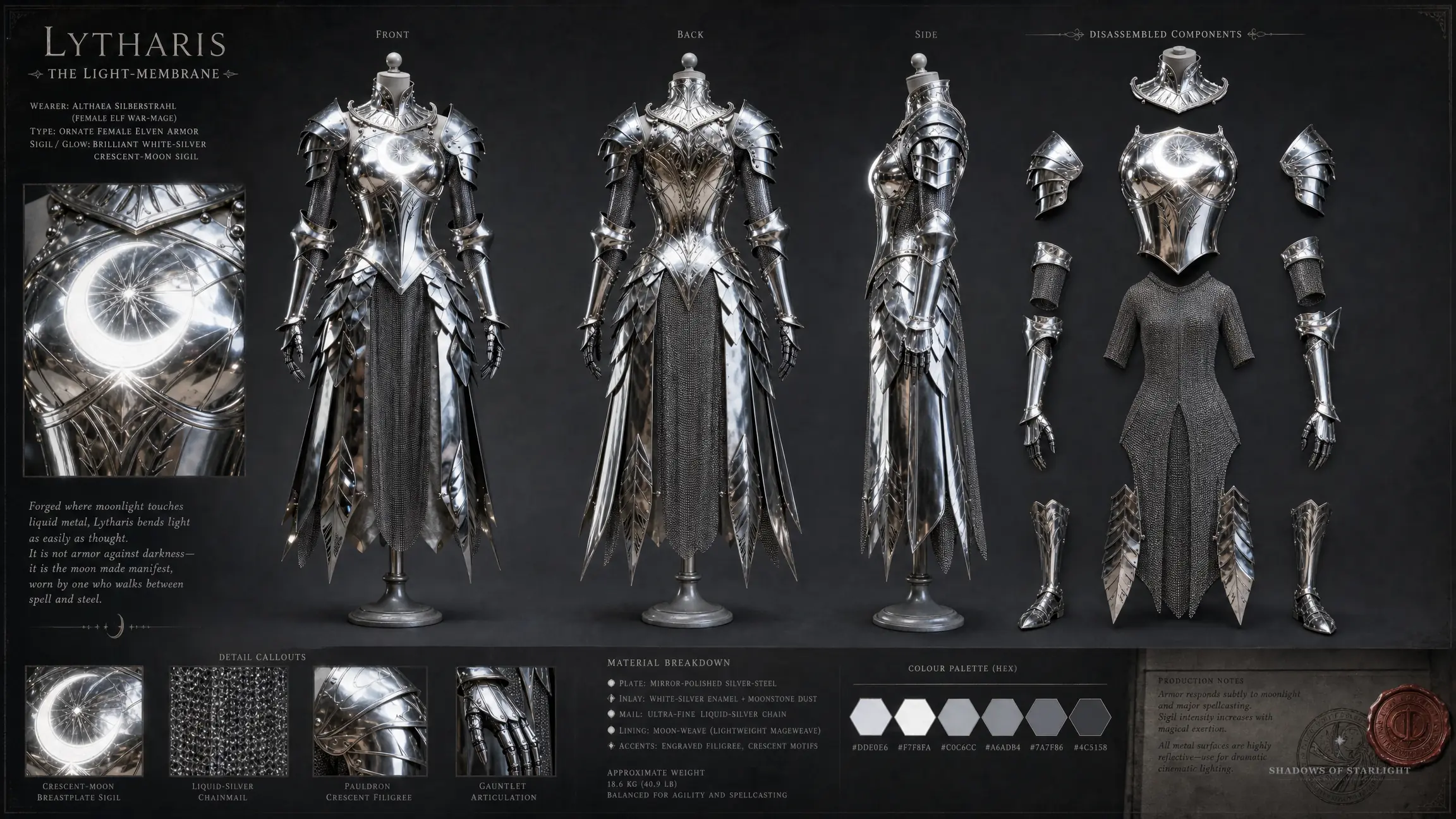 Design sheet of the artifact Lytharis