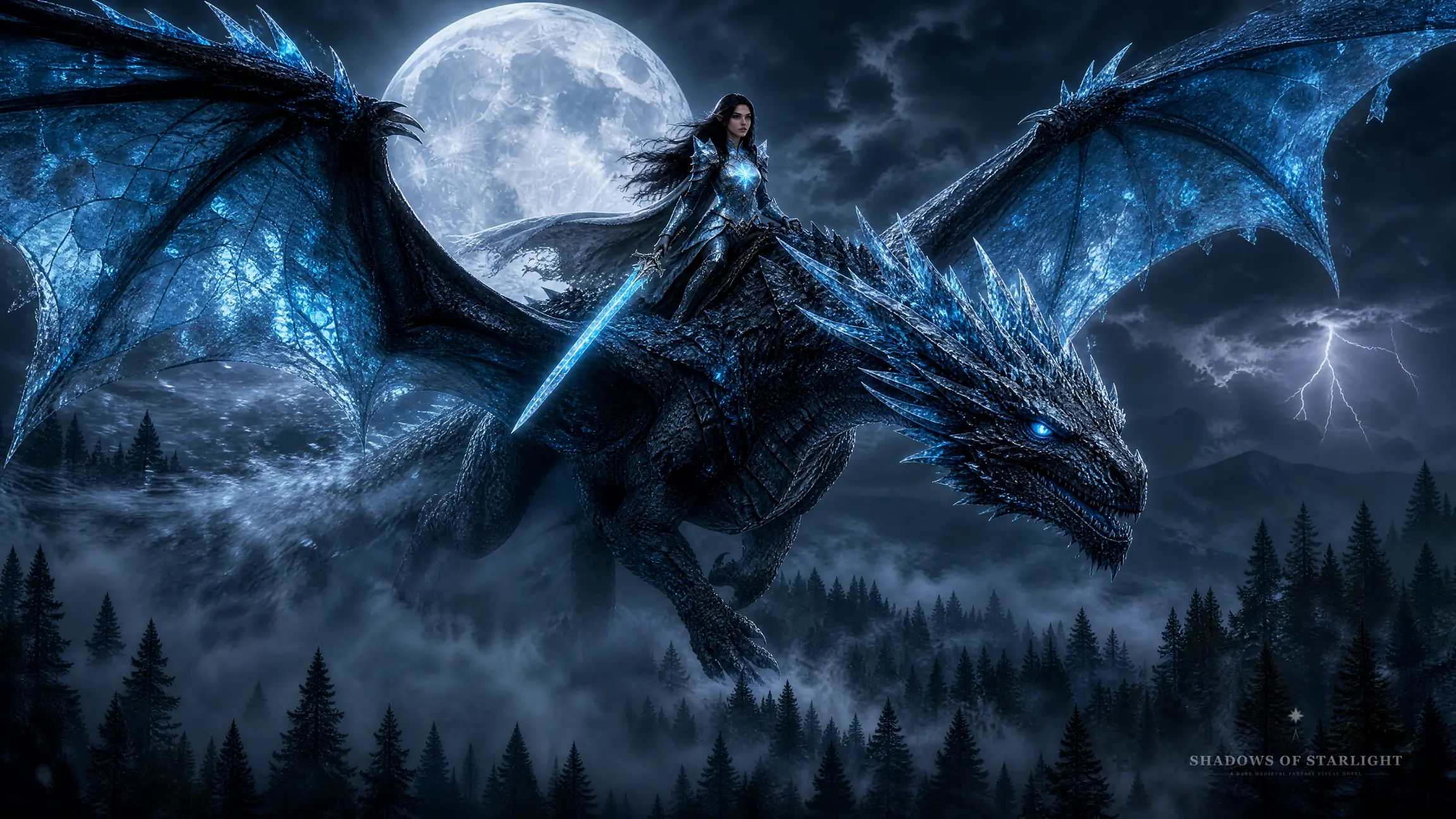 Mirianwe Sternenfall with her dragon Aelrindel