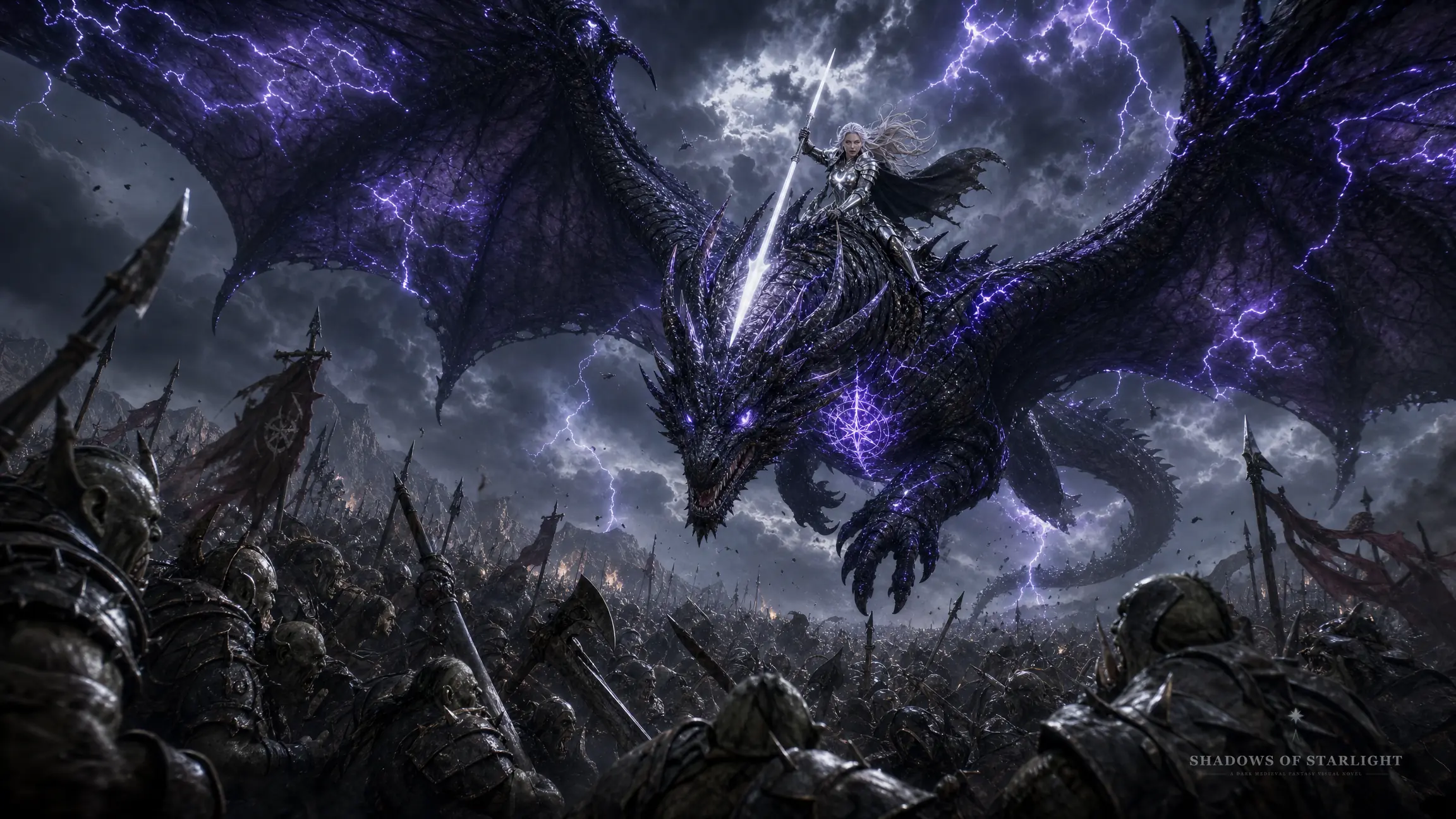 Althaea Silberstrahl with her dragon Eldrinath, in her lifetime