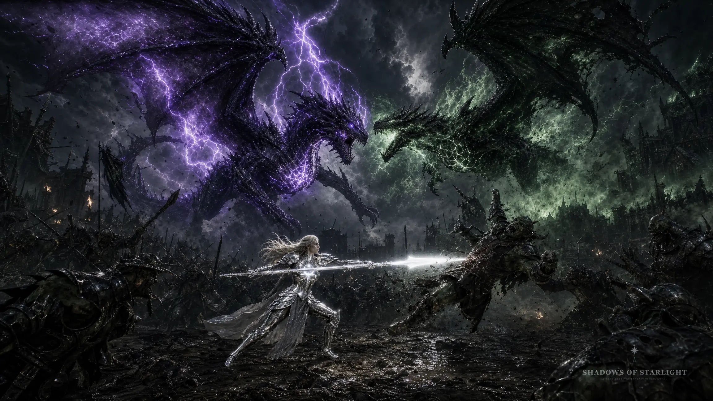 Althaea Silberstrahl fighting amid the orcs
