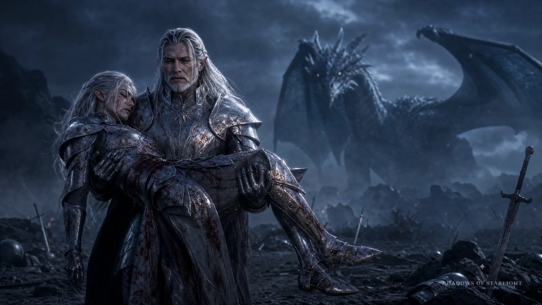 Ammetharion with the fallen Althaea in his arms